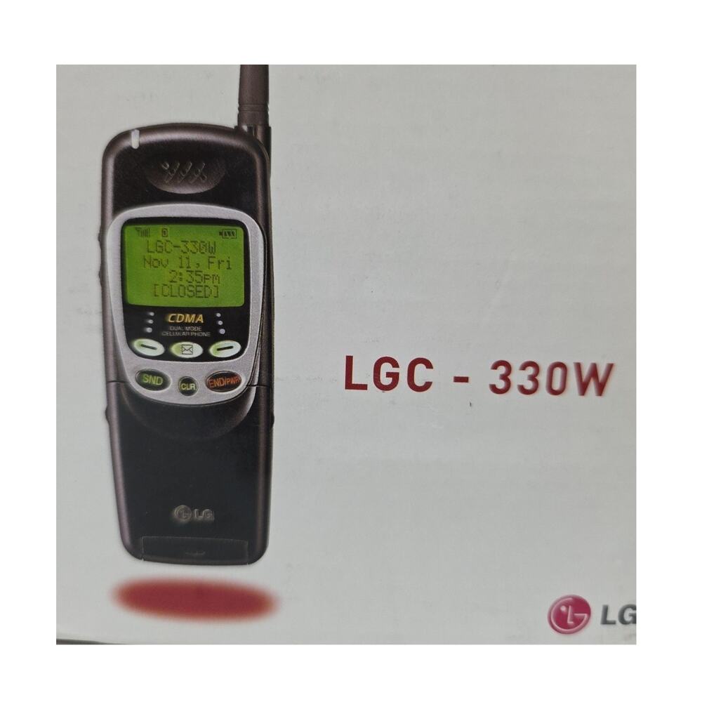 Vintage Flip Phone LGC-330W CDMA Dual Band Digital Cellular Phone Large LCD